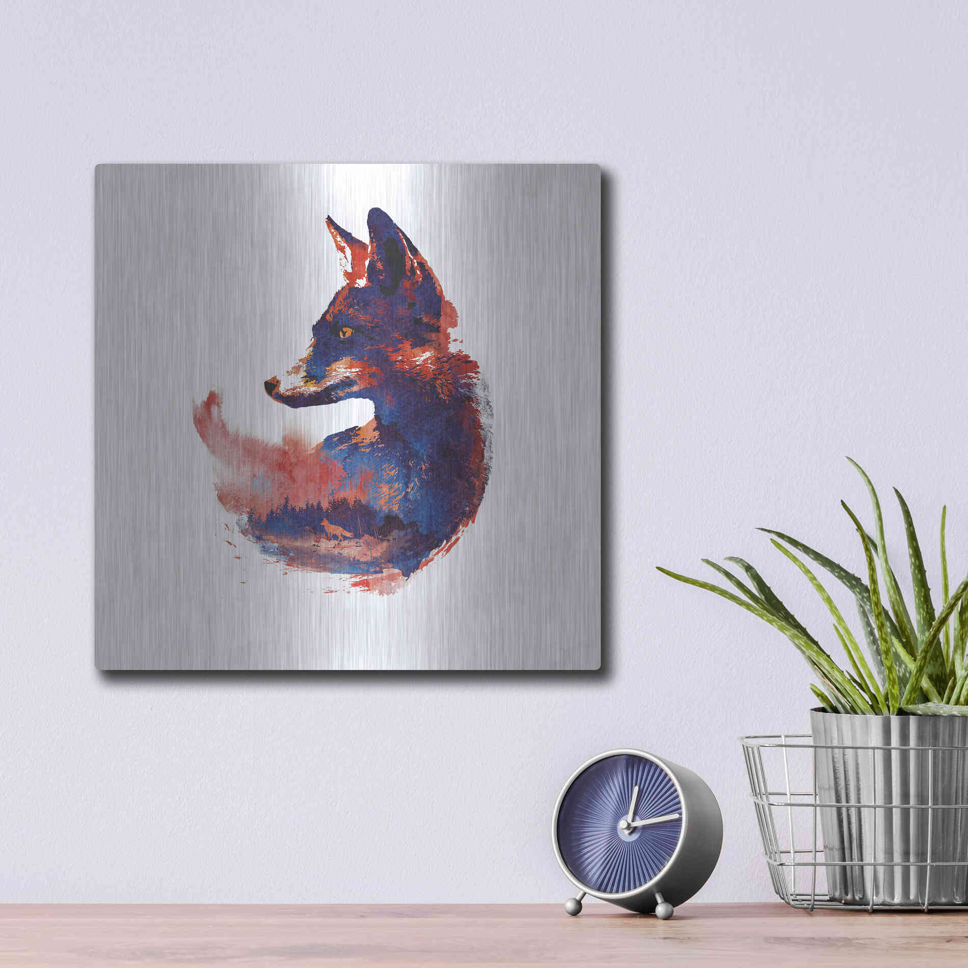 Luxe Metal Art 'The Future is Bright' by Robert Farkas, Metal Wall Art,12x12