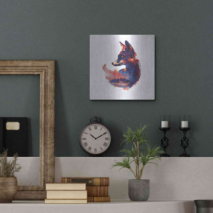 Luxe Metal Art 'The Future is Bright' by Robert Farkas, Metal Wall Art,12x12