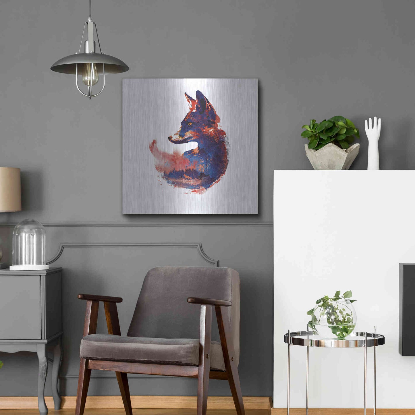 Luxe Metal Art 'The Future is Bright' by Robert Farkas, Metal Wall Art,24x24