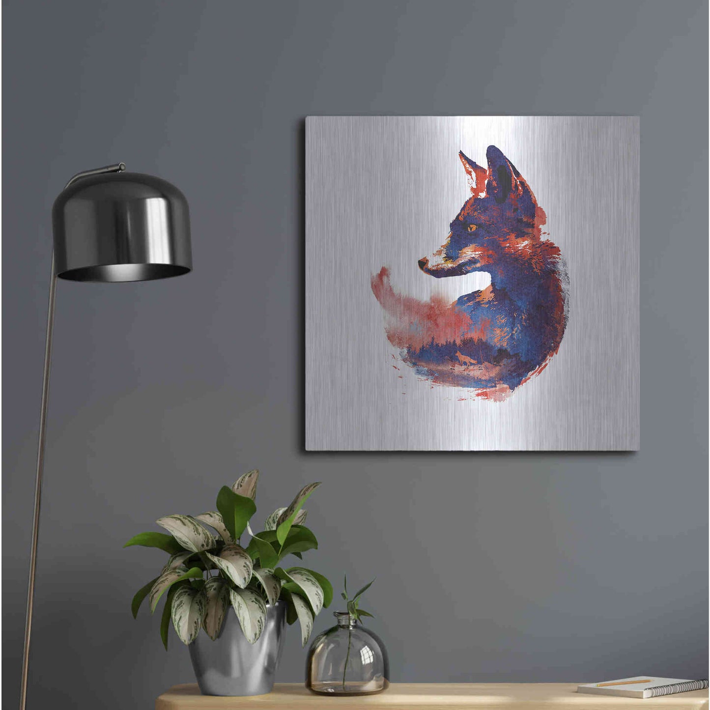 Luxe Metal Art 'The Future is Bright' by Robert Farkas, Metal Wall Art,24x24