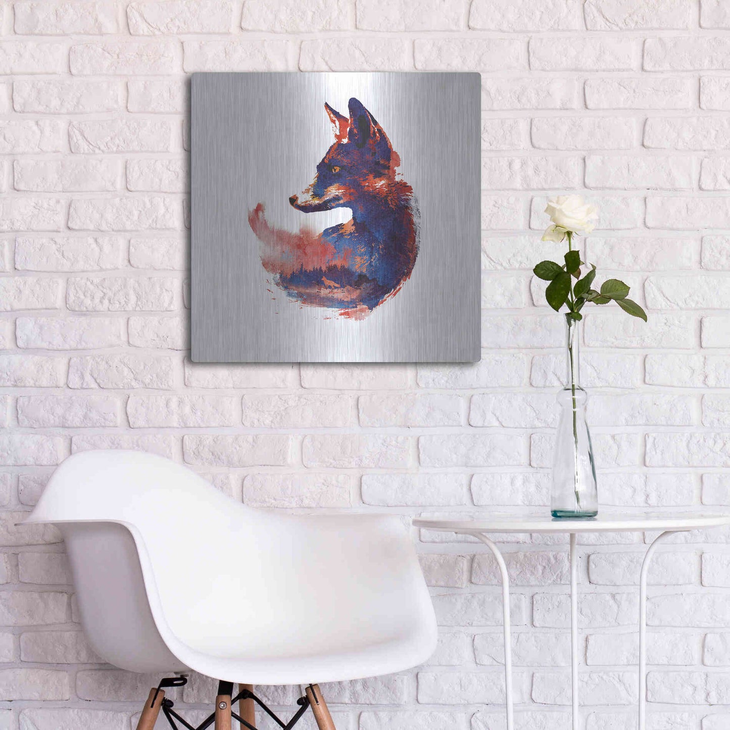 Luxe Metal Art 'The Future is Bright' by Robert Farkas, Metal Wall Art,24x24