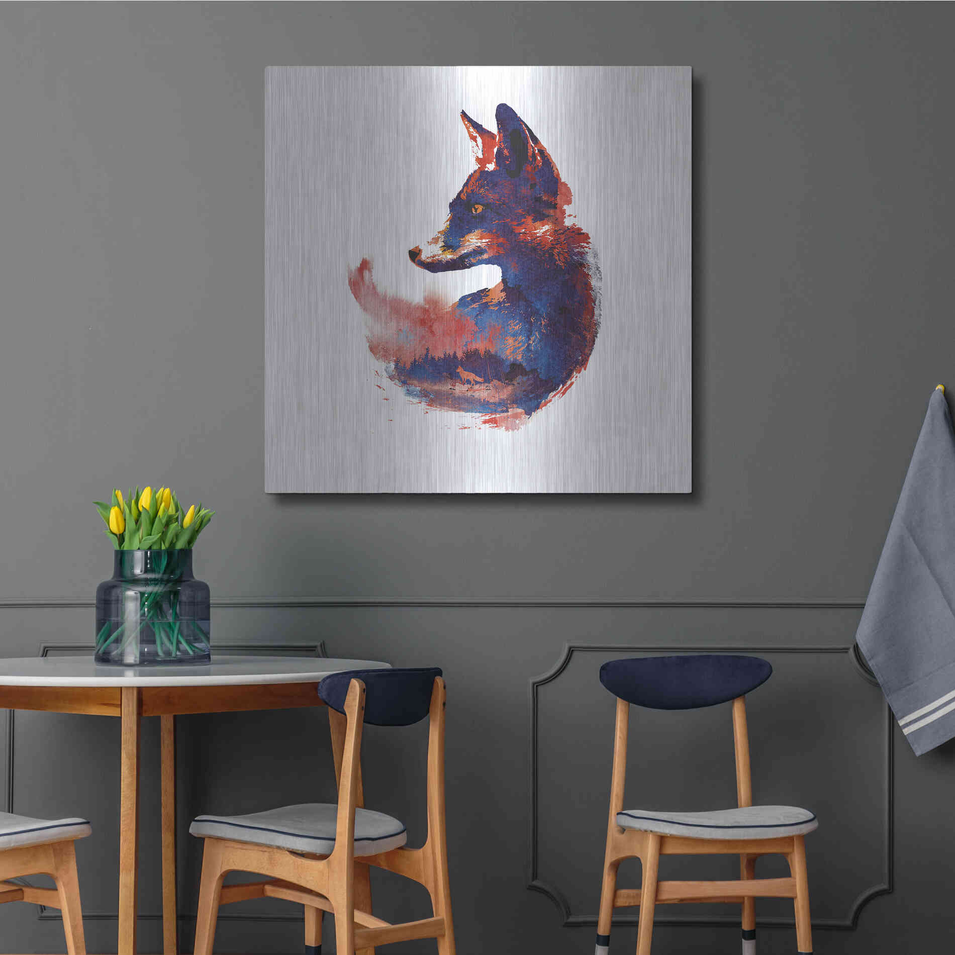 Luxe Metal Art 'The Future is Bright' by Robert Farkas, Metal Wall Art,36x36