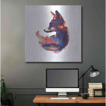 Luxe Metal Art 'The Future is Bright' by Robert Farkas, Metal Wall Art,36x36