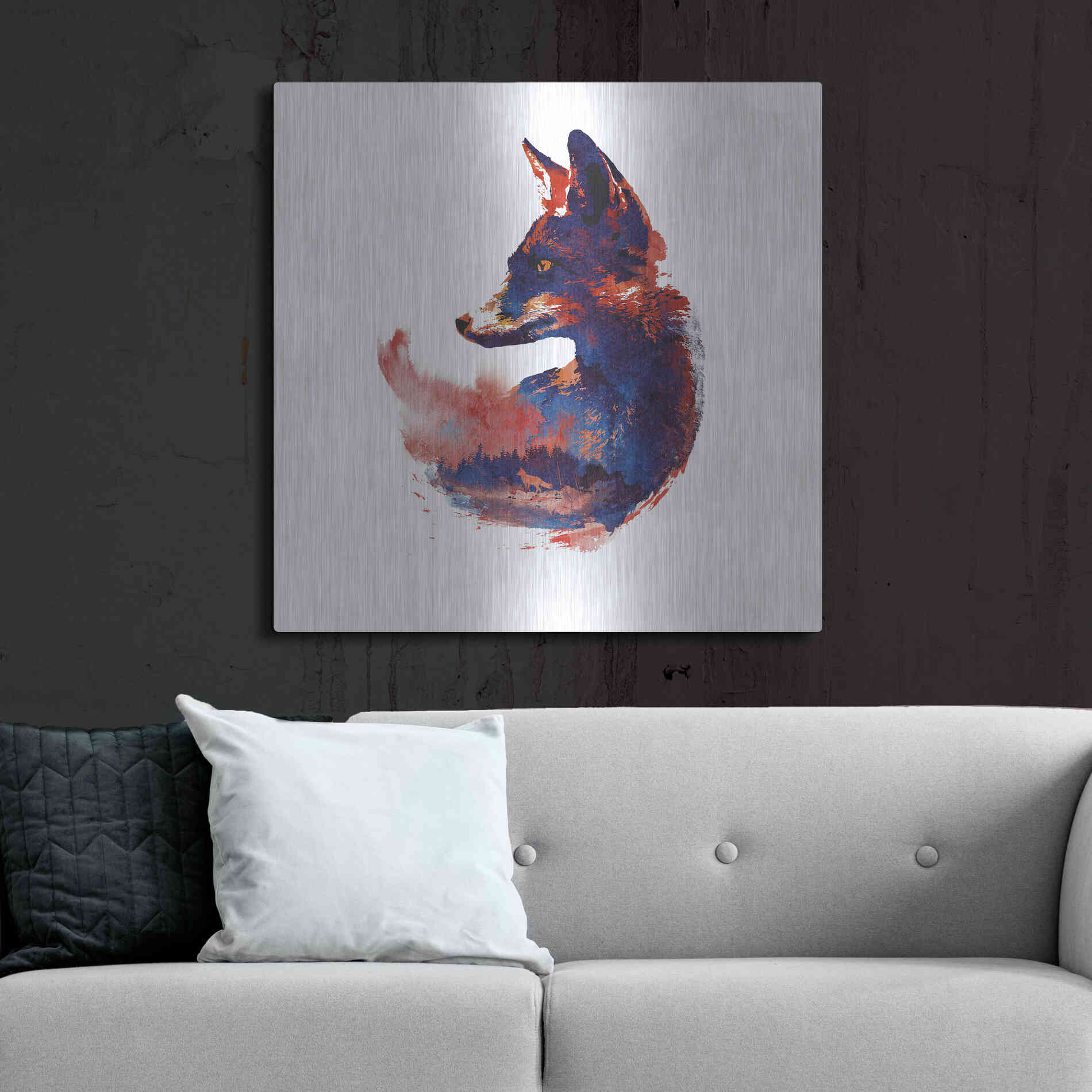 Luxe Metal Art 'The Future is Bright' by Robert Farkas, Metal Wall Art,36x36