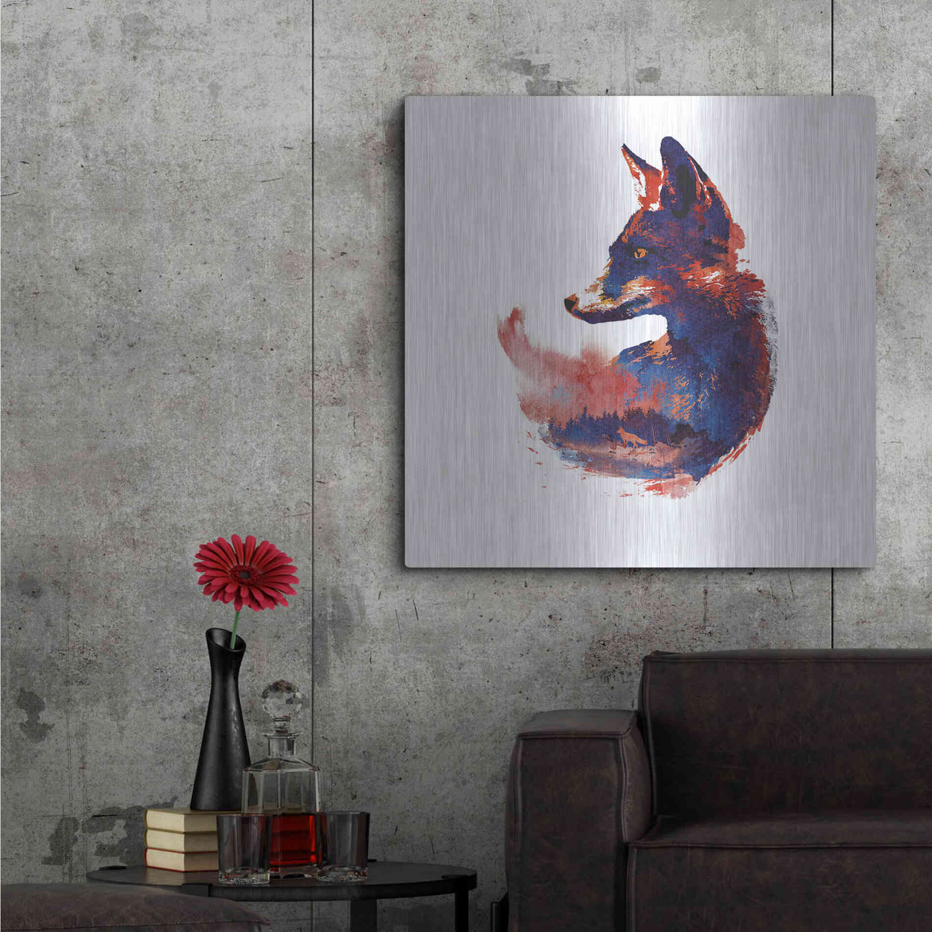 Luxe Metal Art 'The Future is Bright' by Robert Farkas, Metal Wall Art,36x36