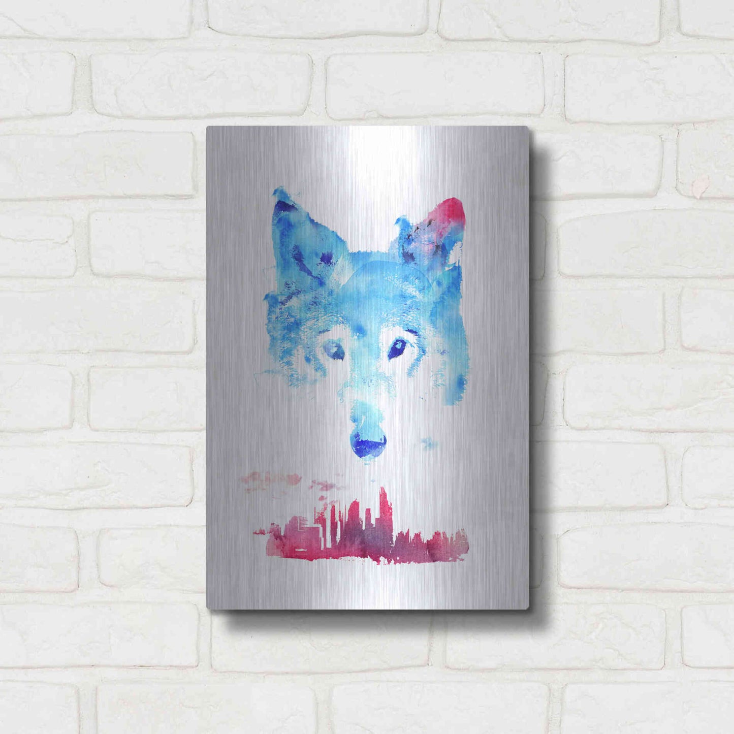 Luxe Metal Art 'The Guardian' by Robert Farkas, Metal Wall Art,12x16