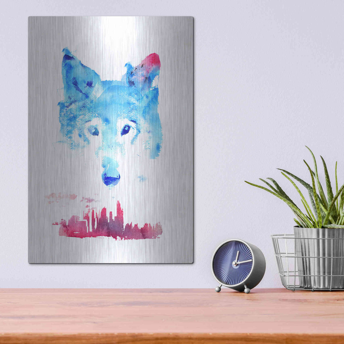 Luxe Metal Art 'The Guardian' by Robert Farkas, Metal Wall Art,12x16