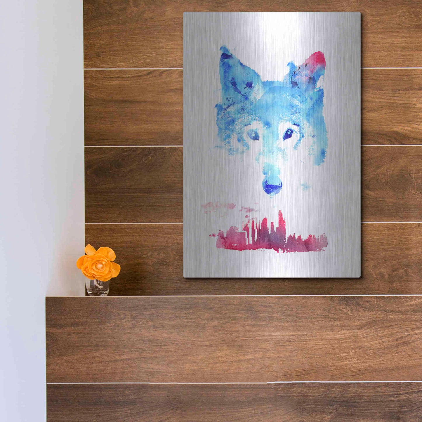 Luxe Metal Art 'The Guardian' by Robert Farkas, Metal Wall Art,12x16