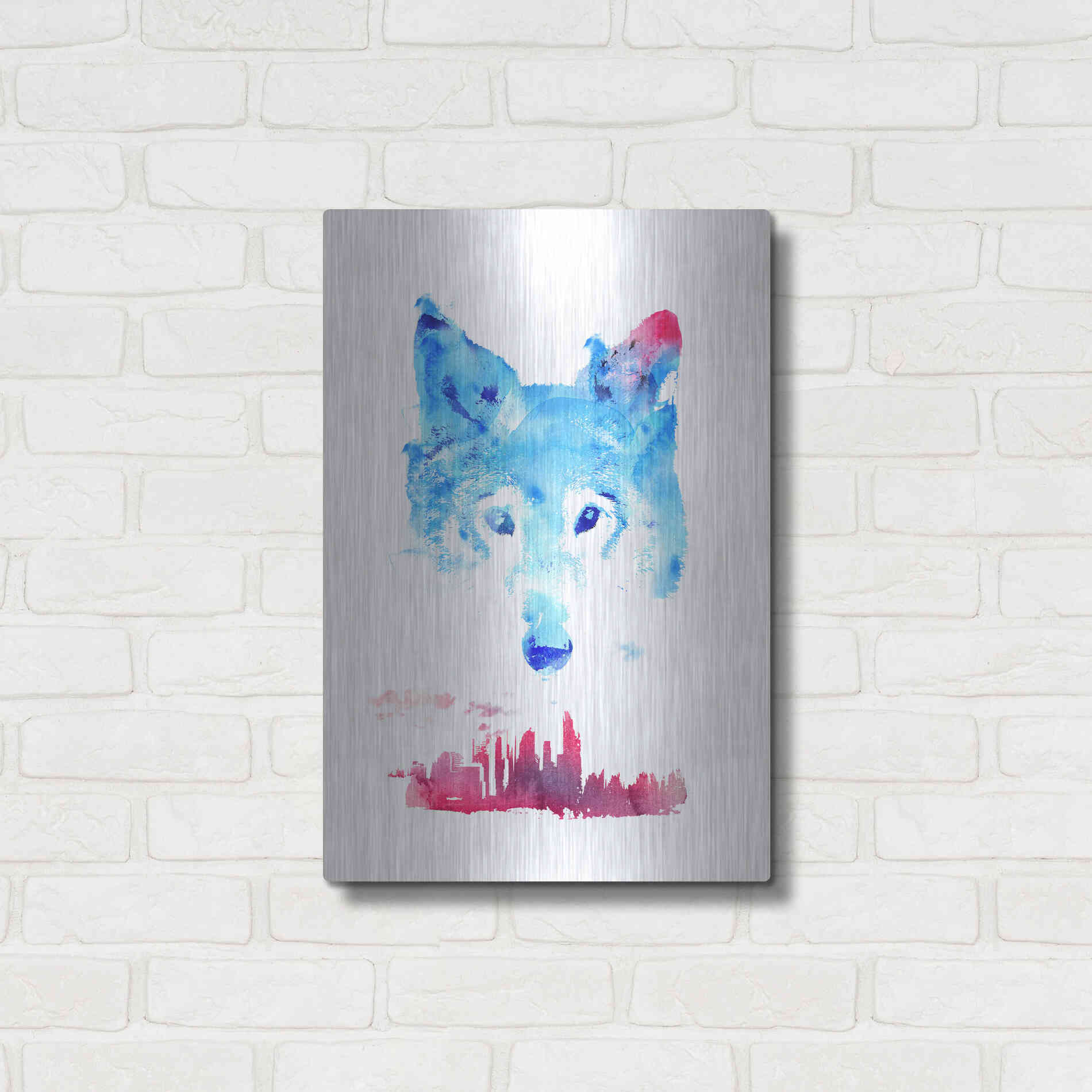 Luxe Metal Art 'The Guardian' by Robert Farkas, Metal Wall Art,16x24