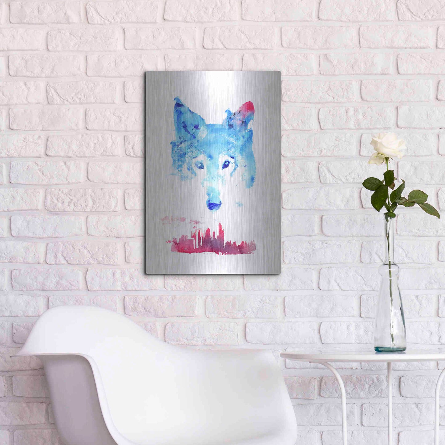 Luxe Metal Art 'The Guardian' by Robert Farkas, Metal Wall Art,16x24