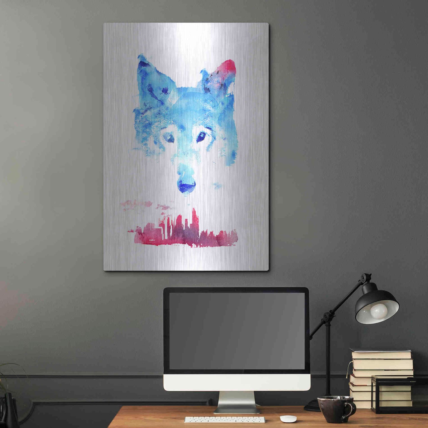 Luxe Metal Art 'The Guardian' by Robert Farkas, Metal Wall Art,24x36