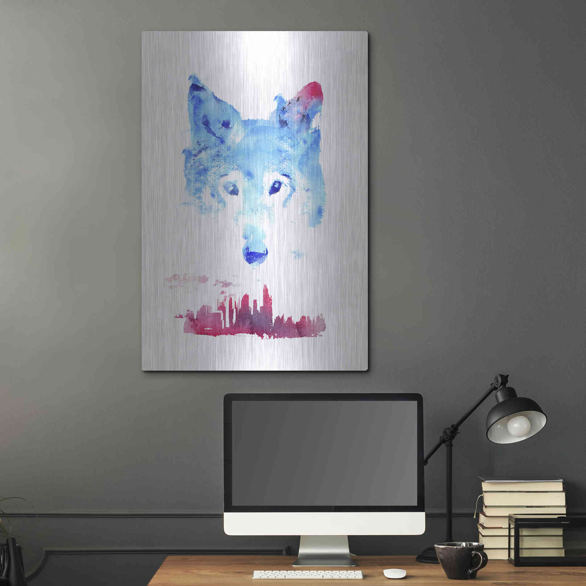 Luxe Metal Art 'The Guardian' by Robert Farkas, Metal Wall Art,24x36