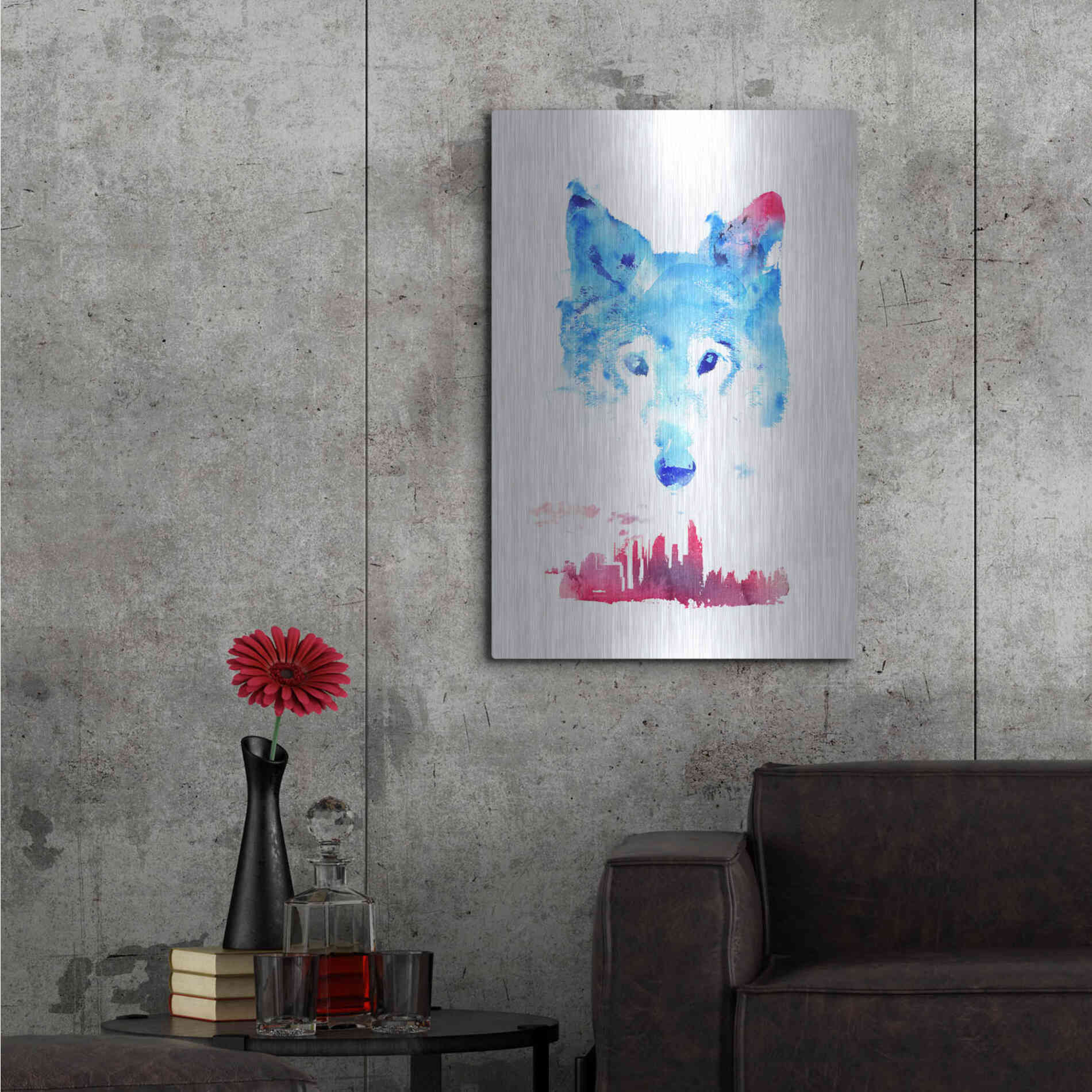 Luxe Metal Art 'The Guardian' by Robert Farkas, Metal Wall Art,24x36