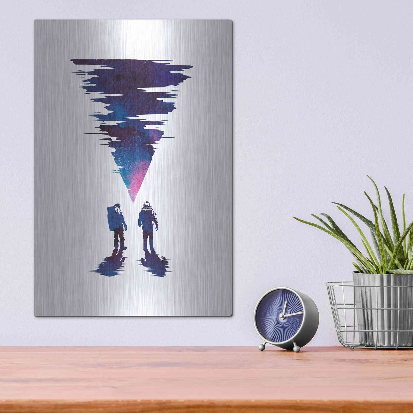 Luxe Metal Art 'The Thing' by Robert Farkas, Metal Wall Art,12x16