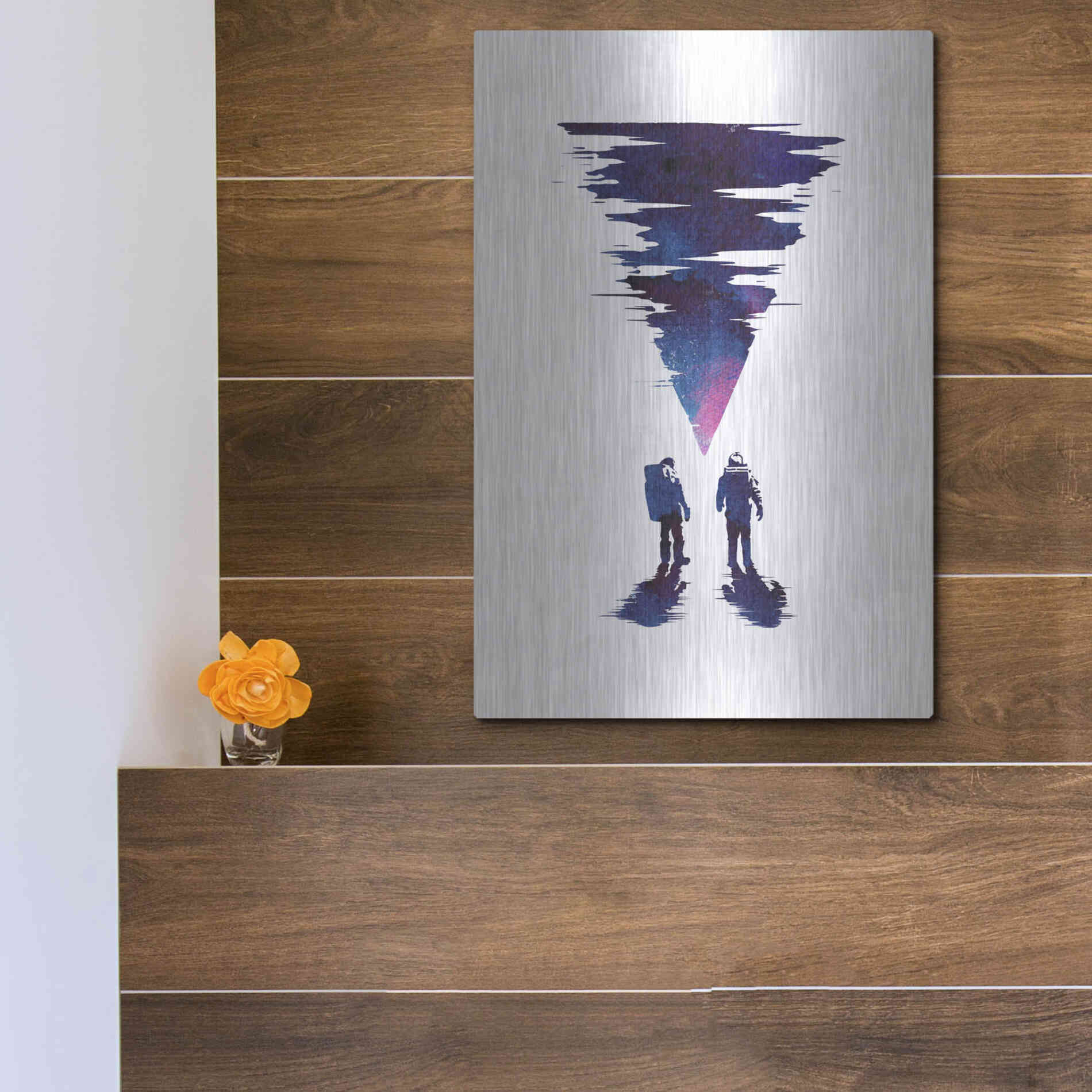 Luxe Metal Art 'The Thing' by Robert Farkas, Metal Wall Art,12x16