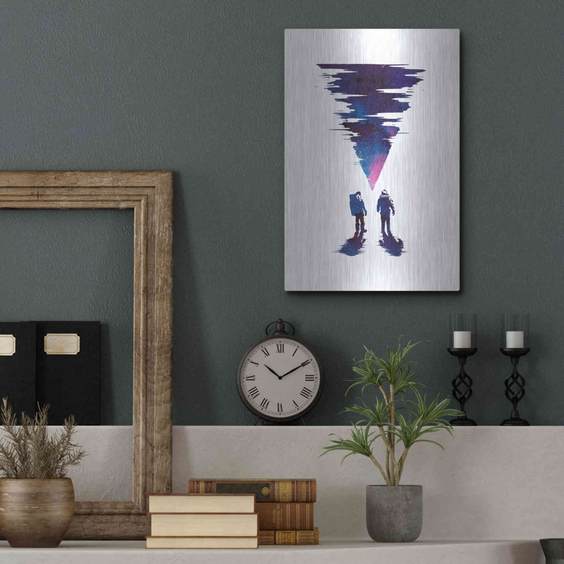 Luxe Metal Art 'The Thing' by Robert Farkas, Metal Wall Art,12x16