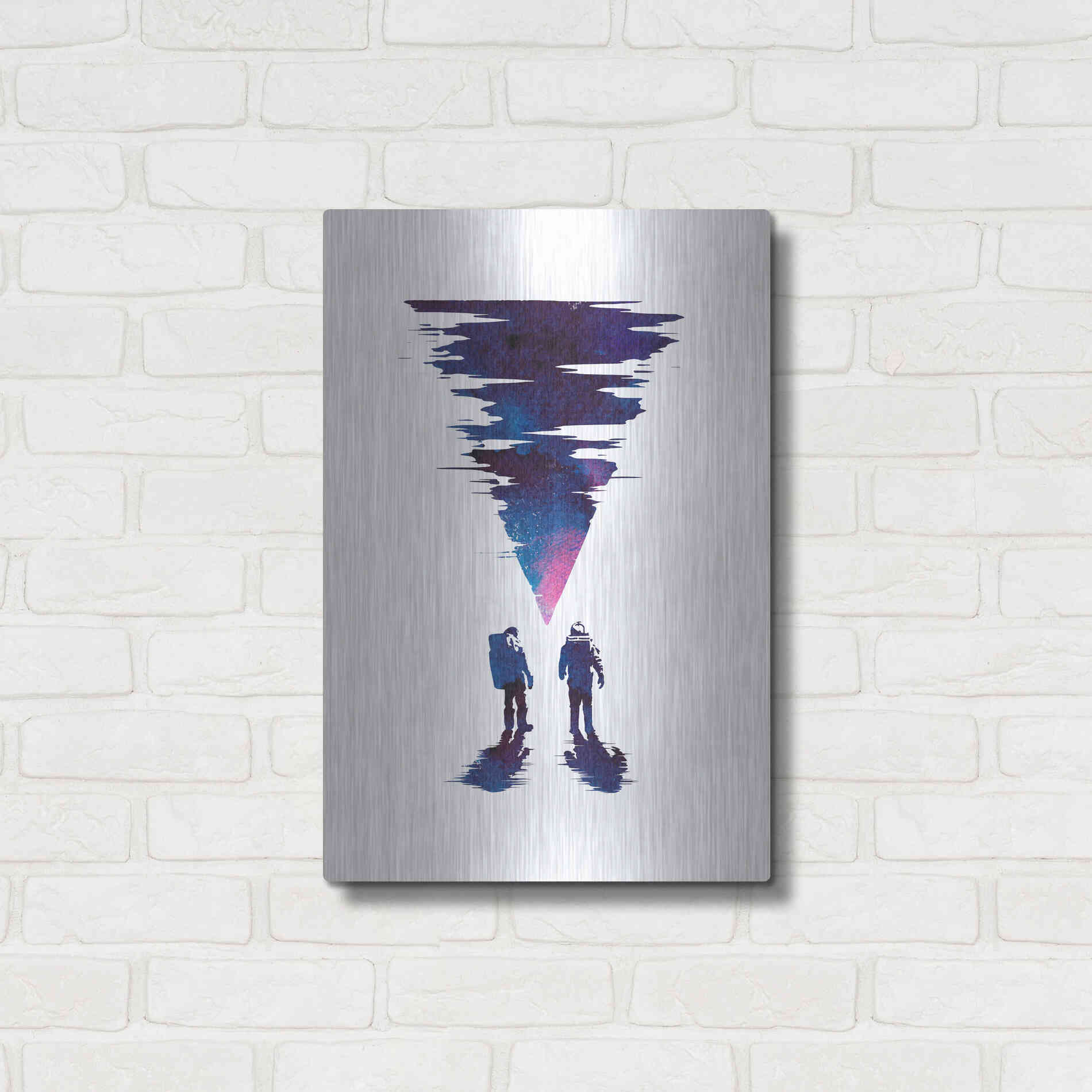 Luxe Metal Art 'The Thing' by Robert Farkas, Metal Wall Art,16x24