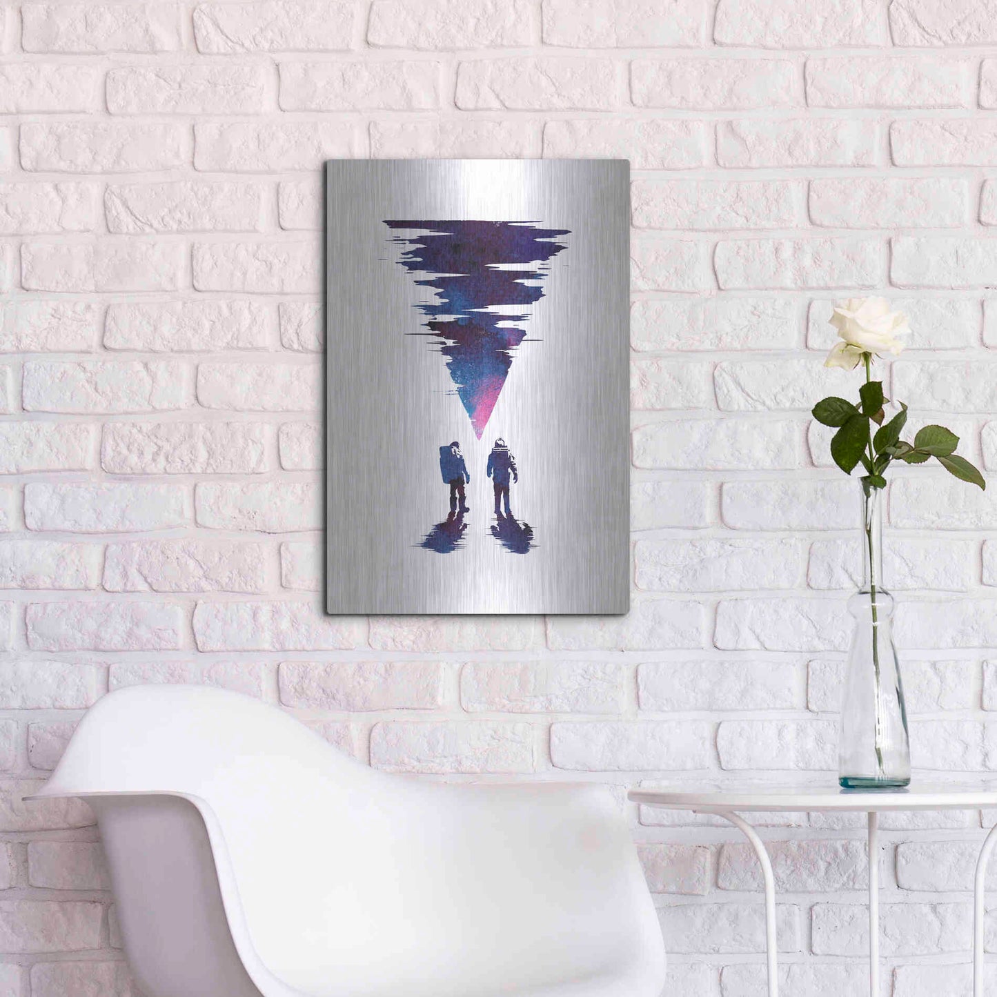 Luxe Metal Art 'The Thing' by Robert Farkas, Metal Wall Art,16x24