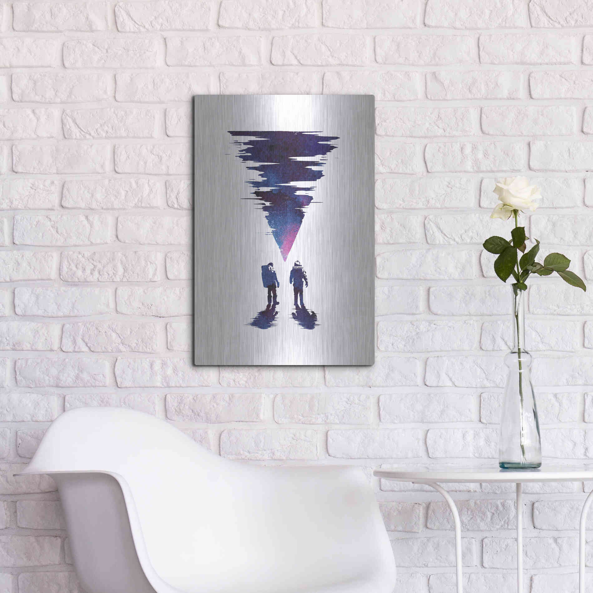 Luxe Metal Art 'The Thing' by Robert Farkas, Metal Wall Art,16x24