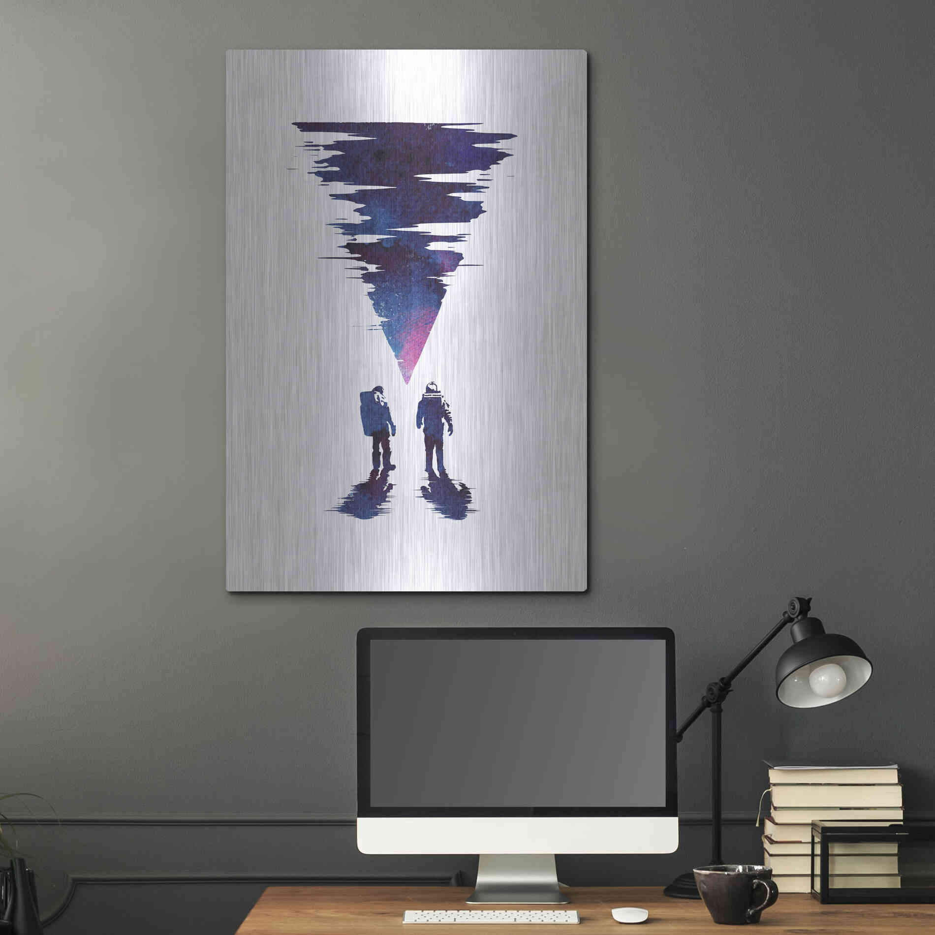 Luxe Metal Art 'The Thing' by Robert Farkas, Metal Wall Art,24x36