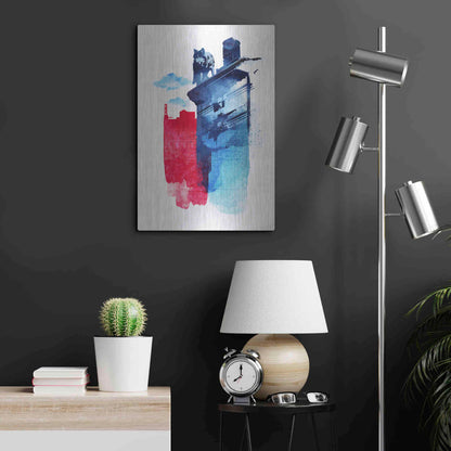 Luxe Metal Art 'This Is My Town' by Robert Farkas, Metal Wall Art,16x24