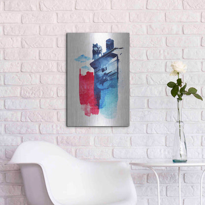 Luxe Metal Art 'This Is My Town' by Robert Farkas, Metal Wall Art,16x24