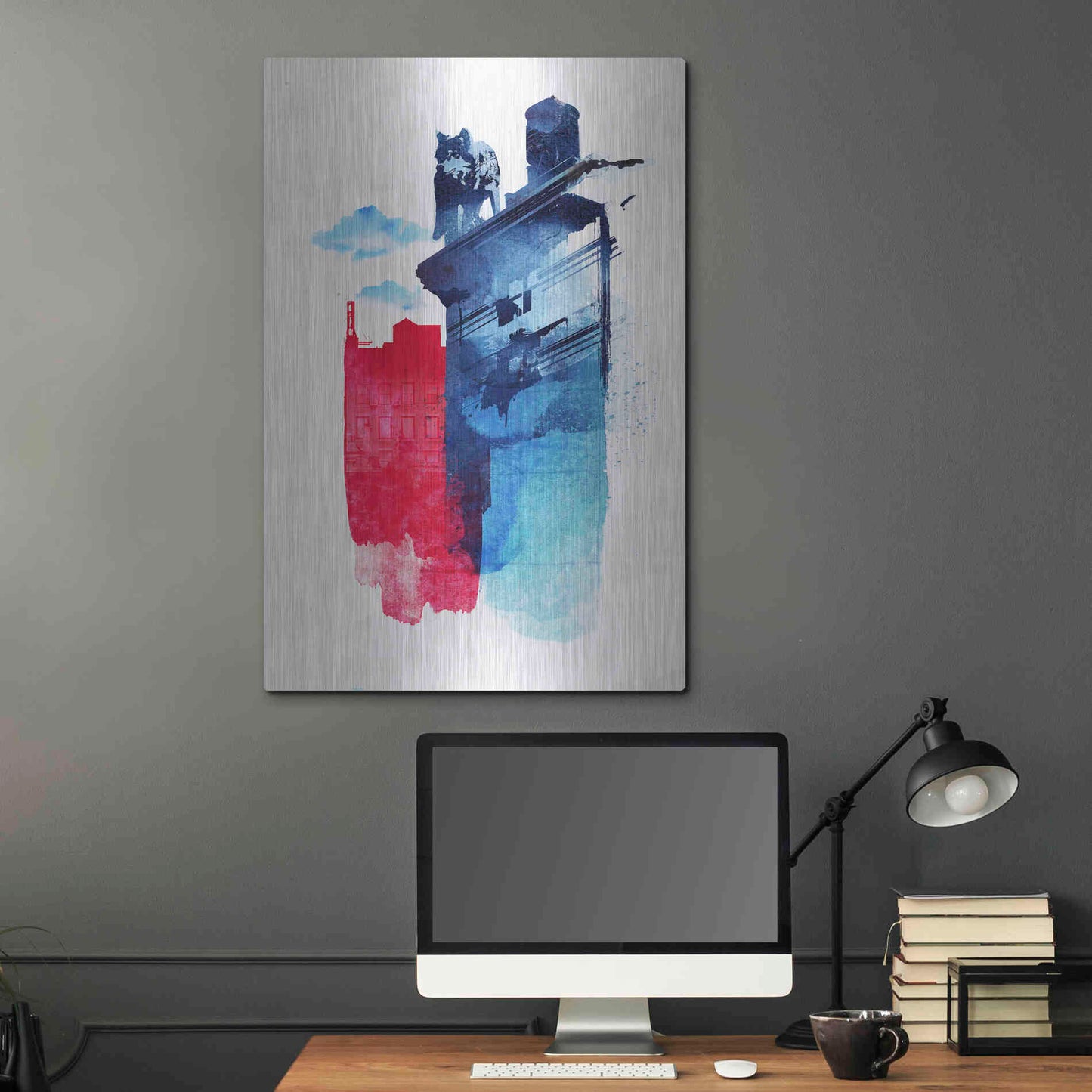 Luxe Metal Art 'This Is My Town' by Robert Farkas, Metal Wall Art,24x36