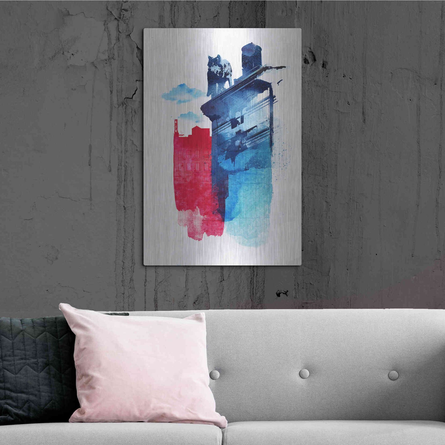 Luxe Metal Art 'This Is My Town' by Robert Farkas, Metal Wall Art,24x36