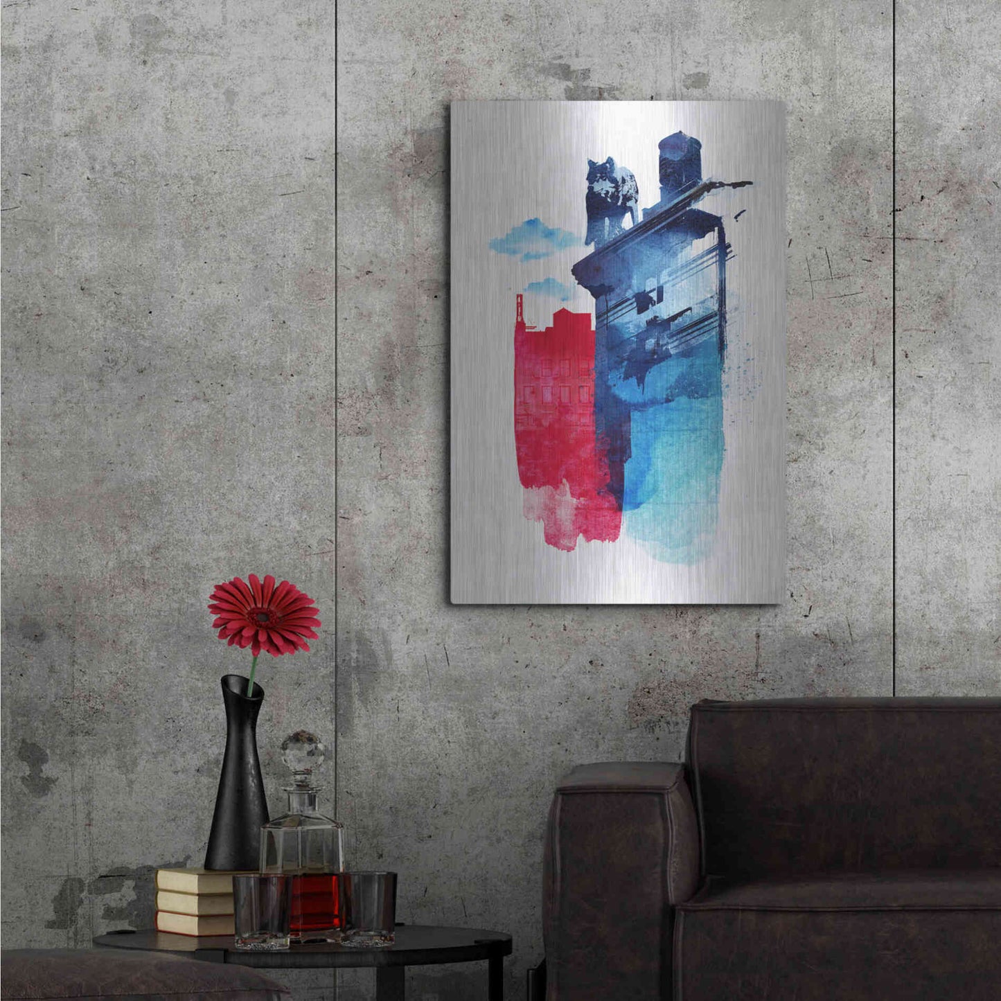 Luxe Metal Art 'This Is My Town' by Robert Farkas, Metal Wall Art,24x36