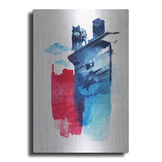 Luxe Metal Art 'This Is My Town' by Robert Farkas, Metal Wall Art