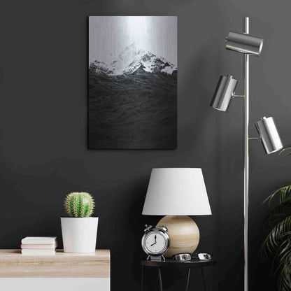 Luxe Metal Art 'Those Waves Were Like Mountains' by Robert Farkas, Metal Wall Art,16x24