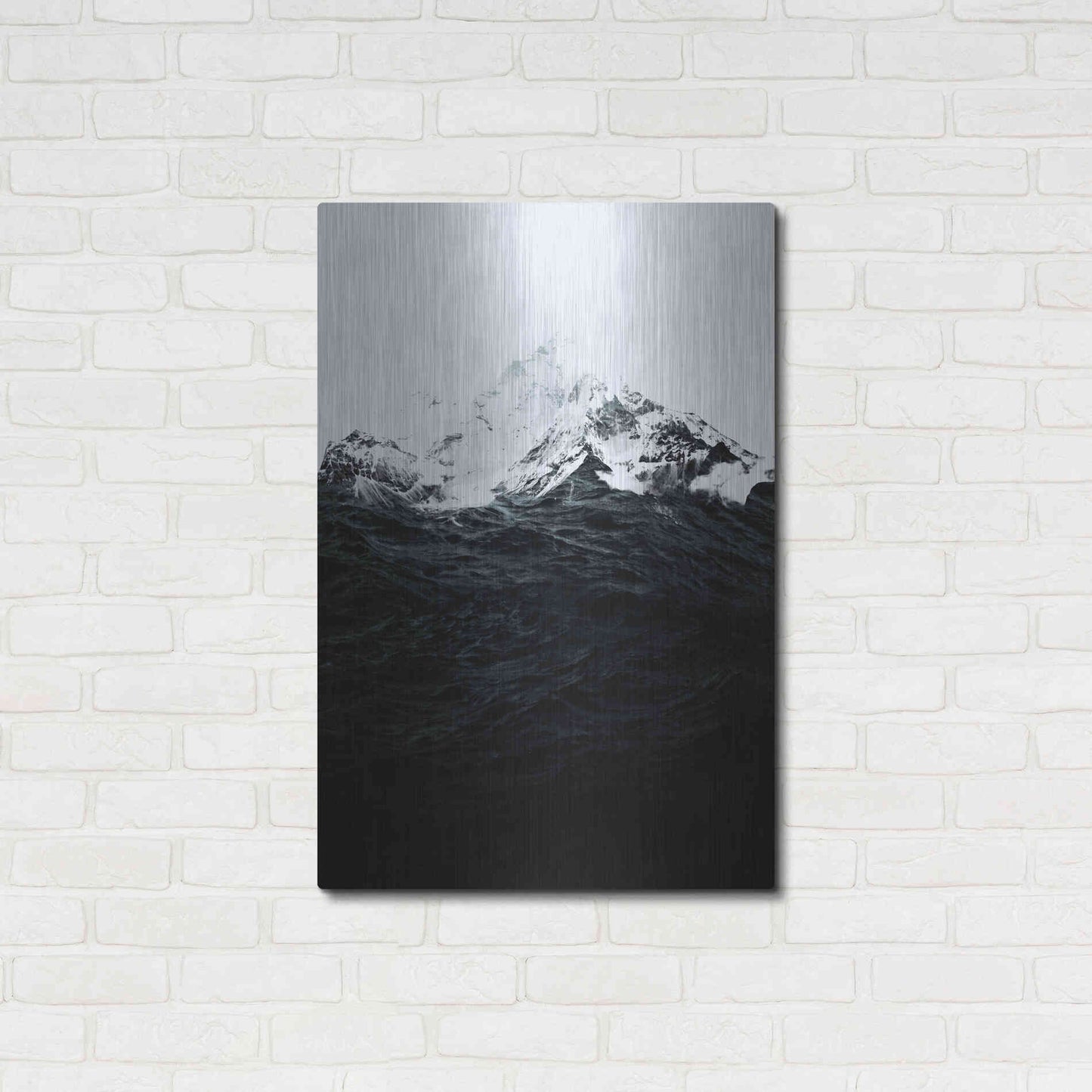 Luxe Metal Art 'Those Waves Were Like Mountains' by Robert Farkas, Metal Wall Art,24x36