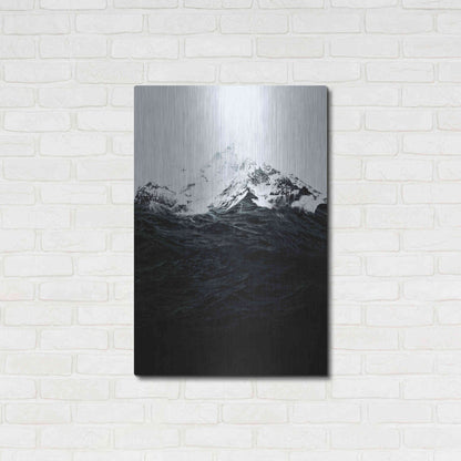 Luxe Metal Art 'Those Waves Were Like Mountains' by Robert Farkas, Metal Wall Art,24x36