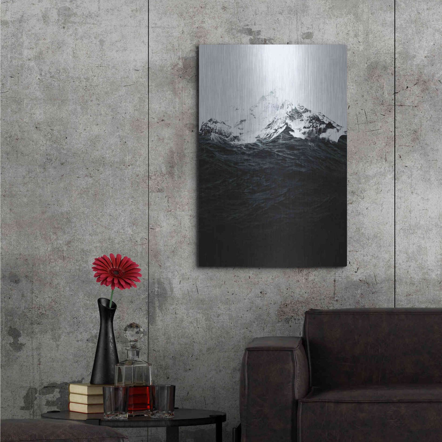 Luxe Metal Art 'Those Waves Were Like Mountains' by Robert Farkas, Metal Wall Art,24x36