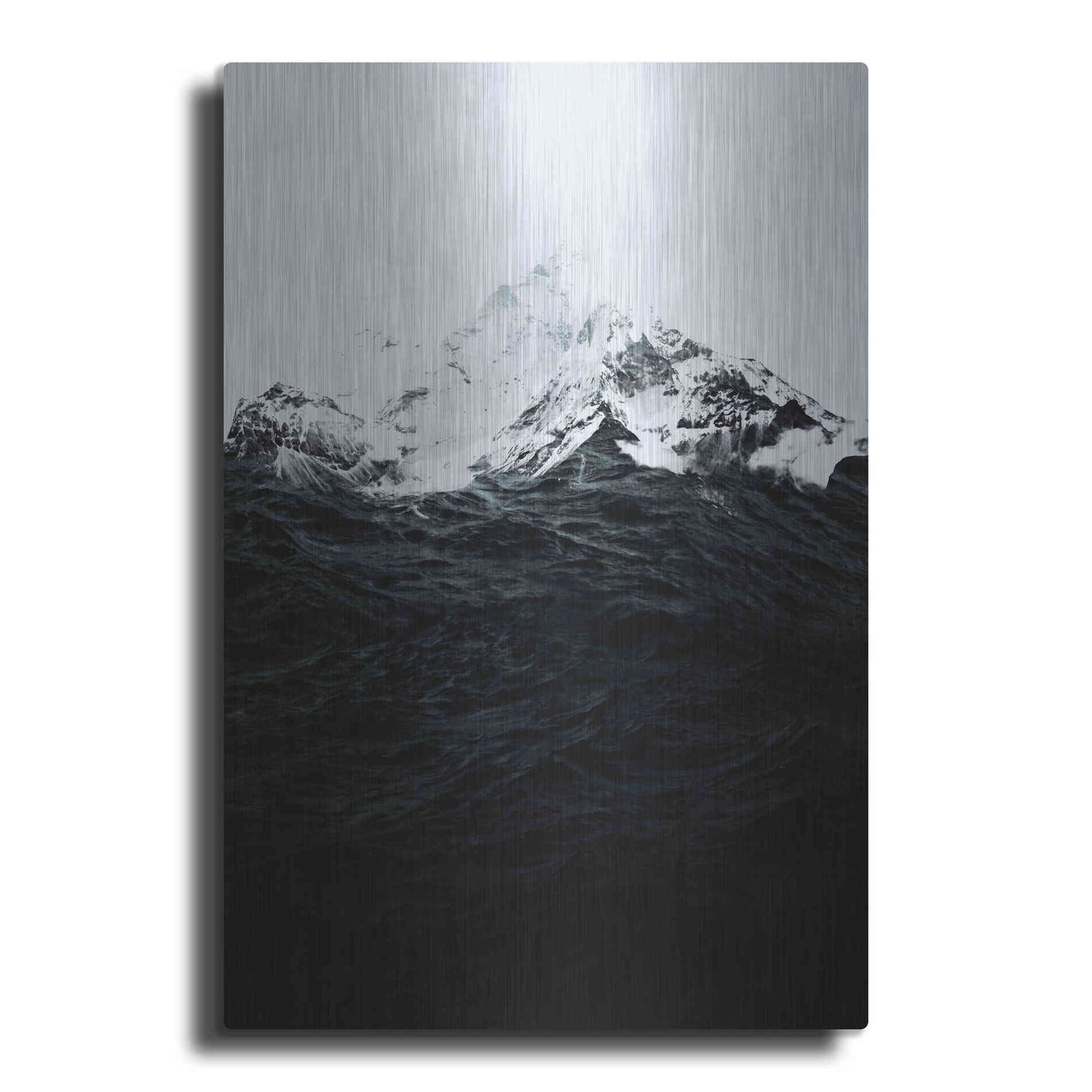 Luxe Metal Art 'Those Waves Were Like Mountains' by Robert Farkas, Metal Wall Art