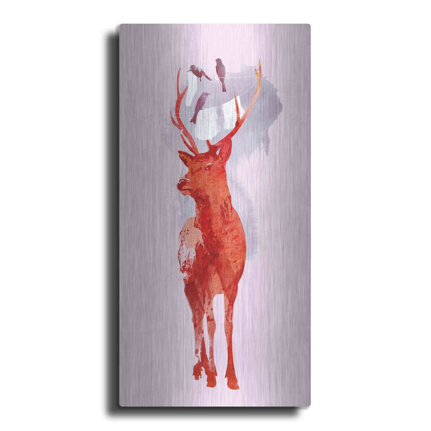 Luxe Metal Art 'Useless Deer' by Robert Farkas, Metal Wall Art