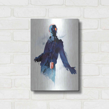 Luxe Metal Art 'Walkman Dead' by Robert Farkas, Metal Wall Art,12x16
