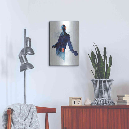 Luxe Metal Art 'Walkman Dead' by Robert Farkas, Metal Wall Art,16x24