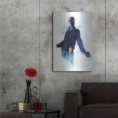 Luxe Metal Art 'Walkman Dead' by Robert Farkas, Metal Wall Art,24x36