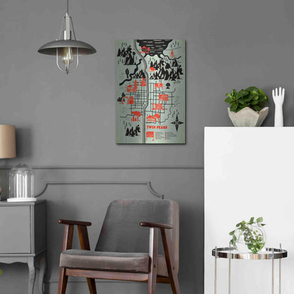 Luxe Metal Art 'Welcome to Twinpeaks' by Robert Farkas, Metal Wall Art,16x24