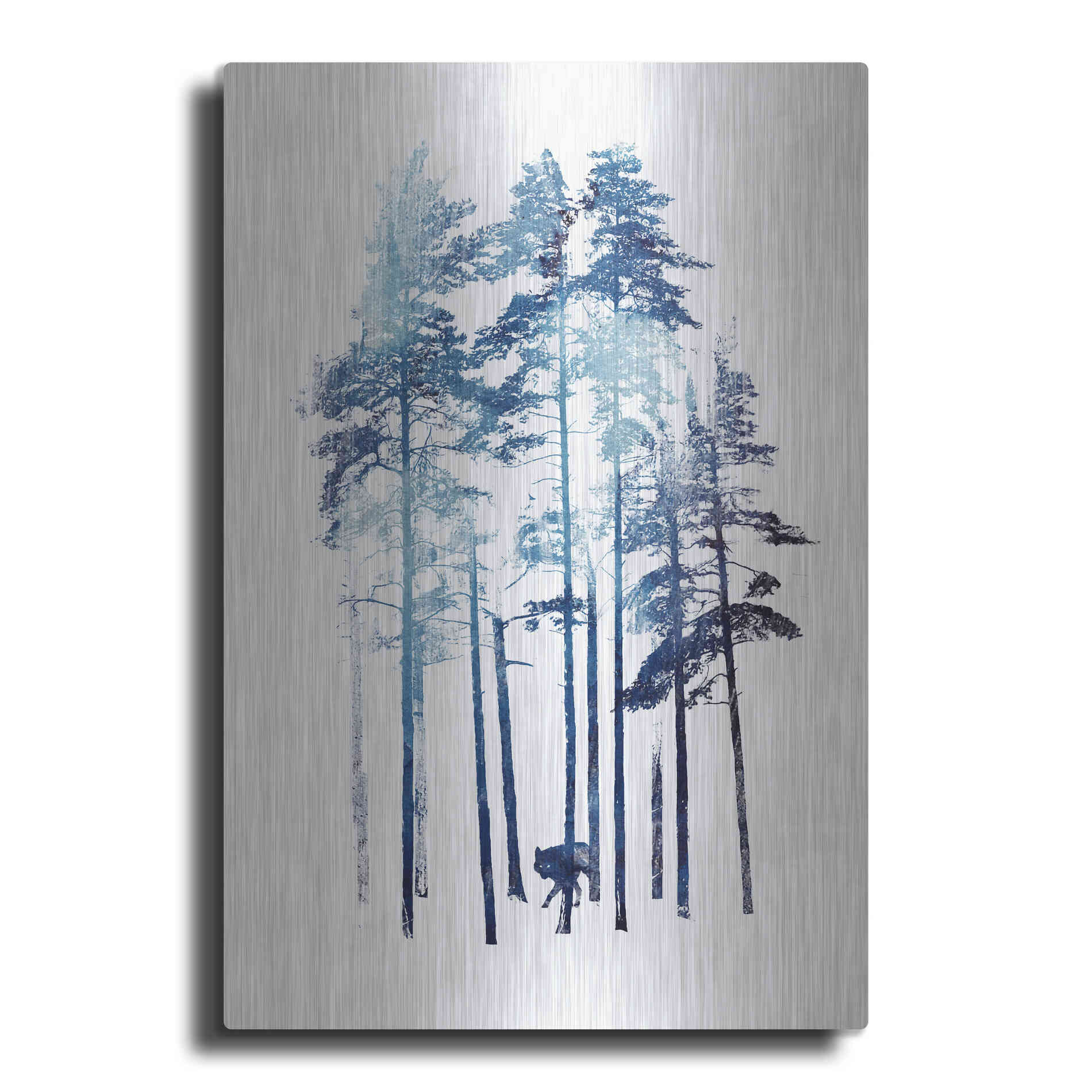 Luxe Metal Art 'Winter Wolf' by Robert Farkas, Metal Wall Art