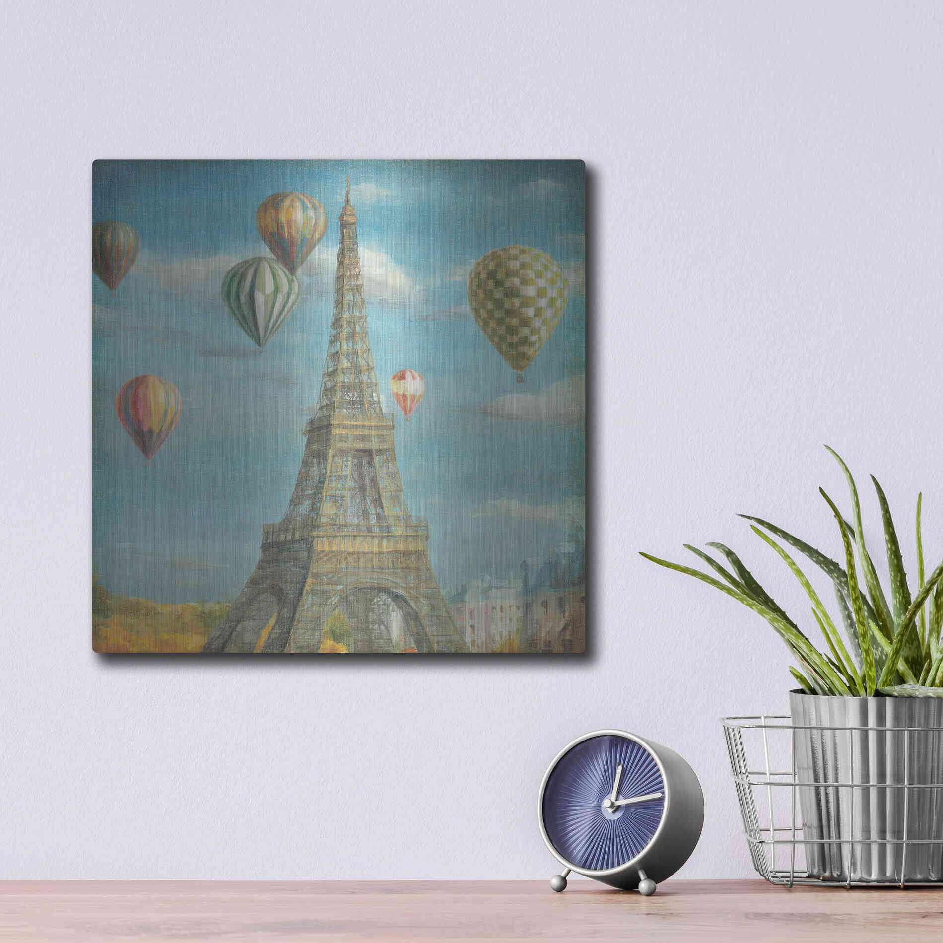 Luxe Metal Art 'Balloon Festival' by Danhui Nai, Metal Wall Art,12x12