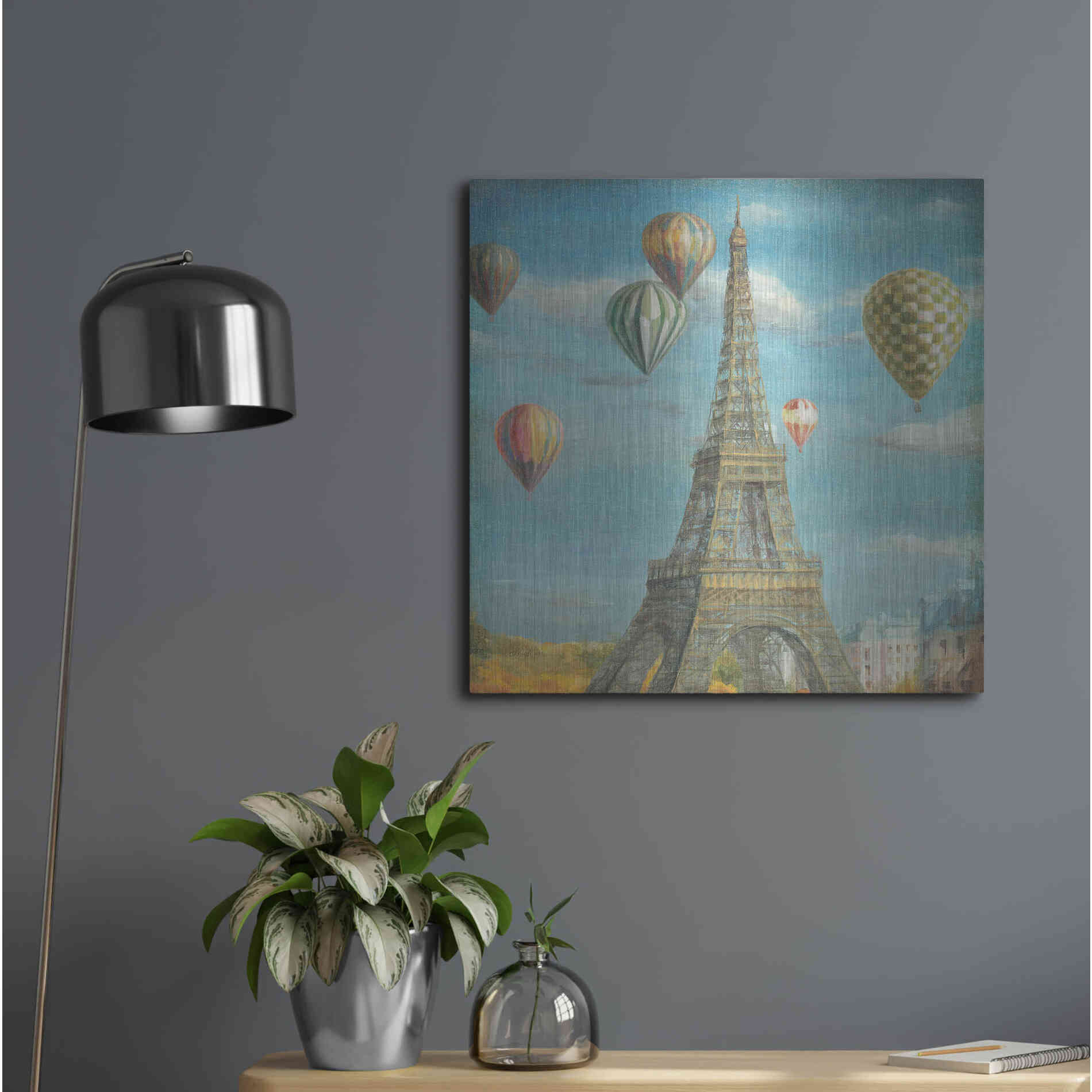 Luxe Metal Art 'Balloon Festival' by Danhui Nai, Metal Wall Art,24x24