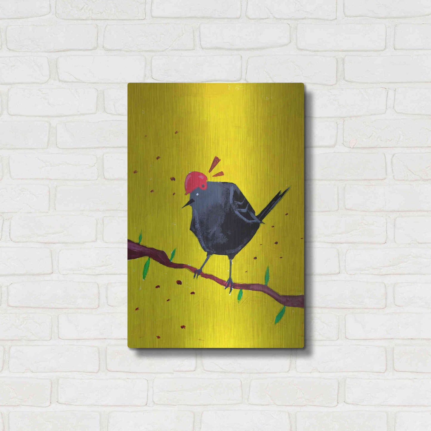 Luxe Metal Art 'Messenger Bird No. 1' by Robert Filiuta, Metal Wall Art,16x24