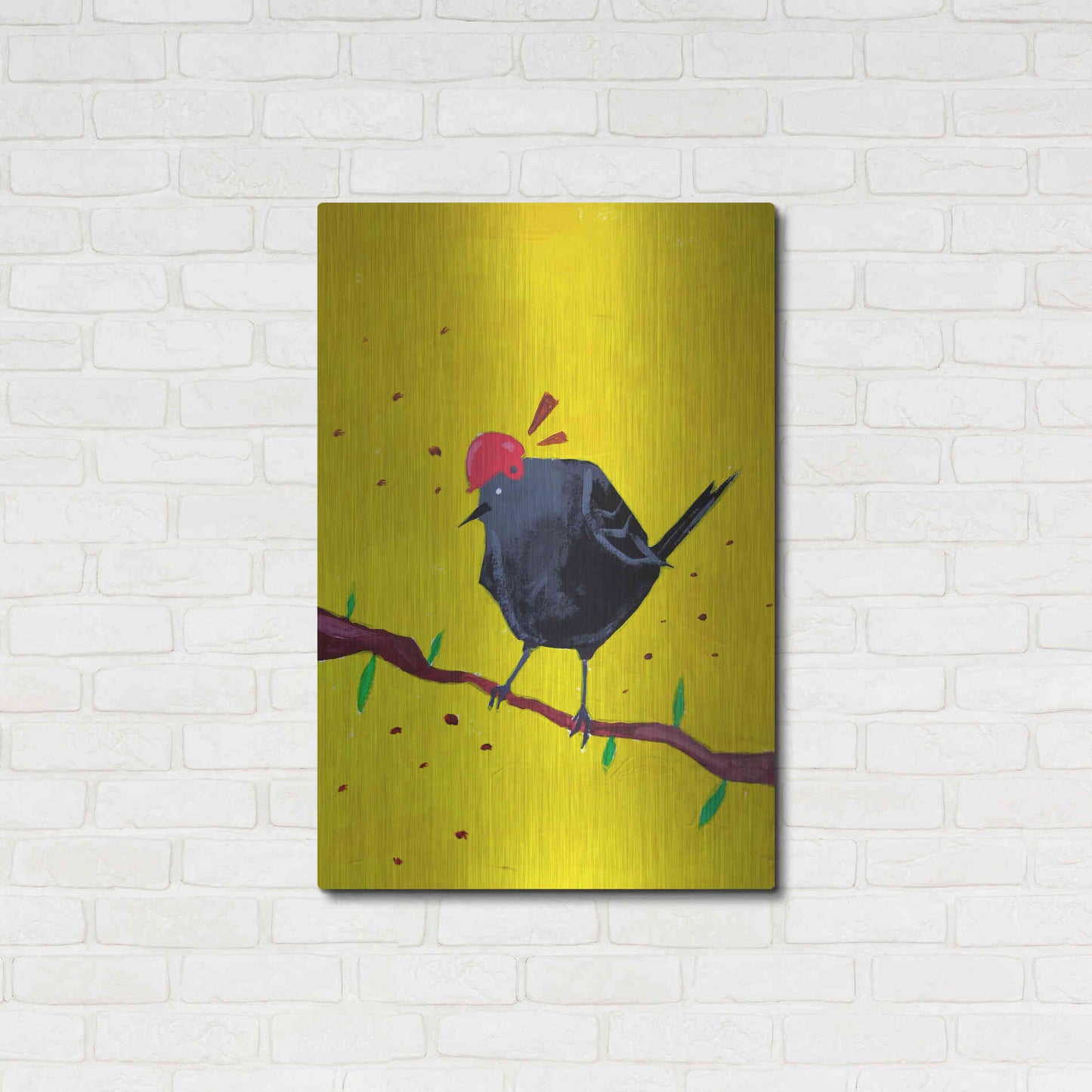 Luxe Metal Art 'Messenger Bird No. 1' by Robert Filiuta, Metal Wall Art,24x36