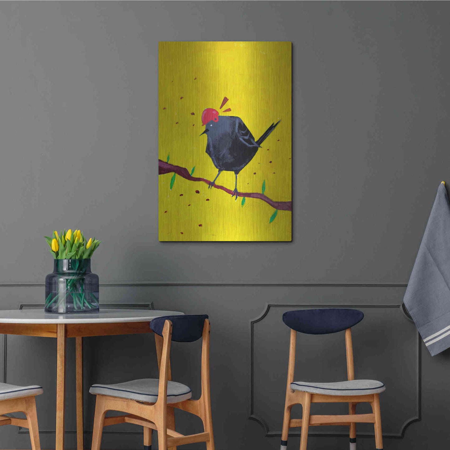 Luxe Metal Art 'Messenger Bird No. 1' by Robert Filiuta, Metal Wall Art,24x36