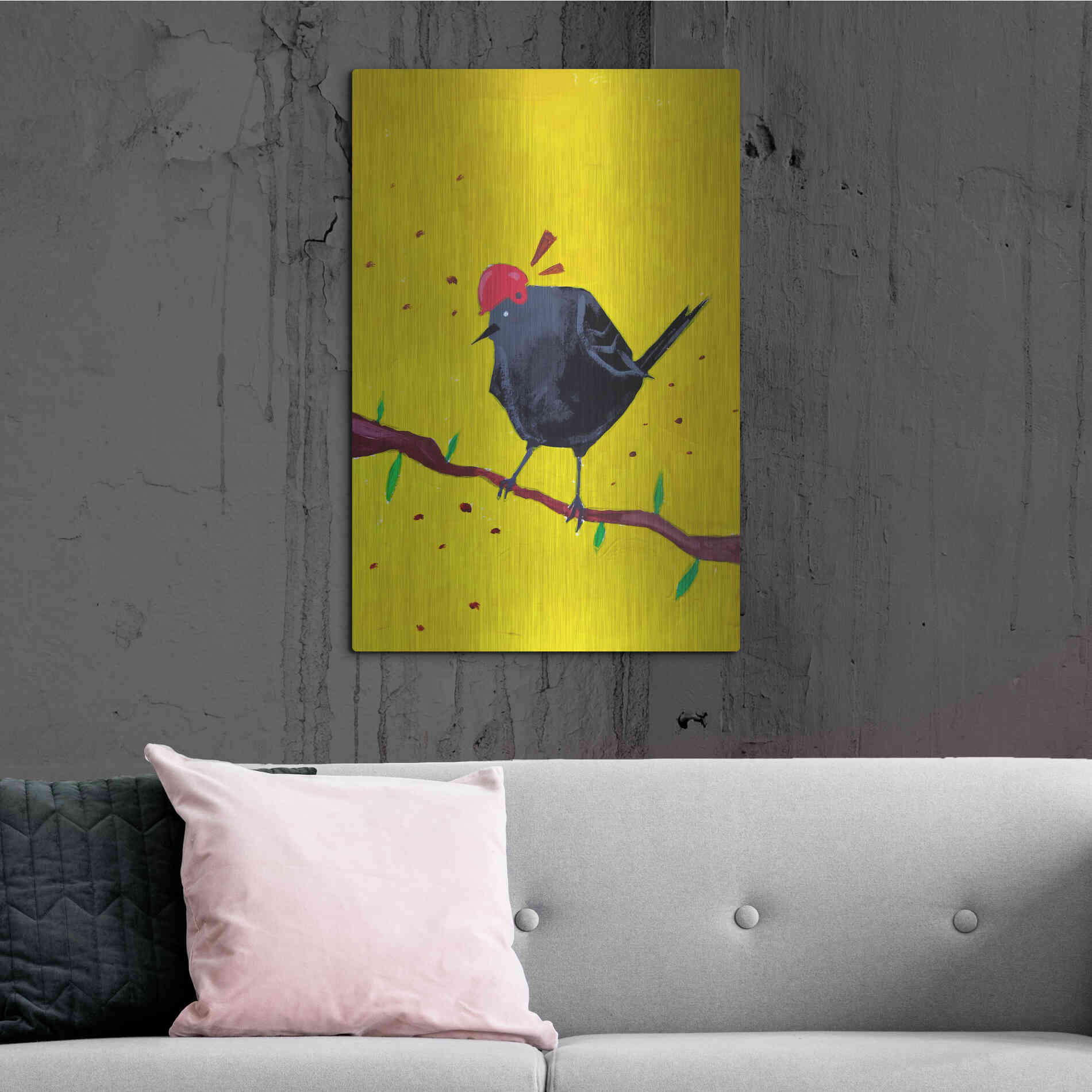 Luxe Metal Art 'Messenger Bird No. 1' by Robert Filiuta, Metal Wall Art,24x36