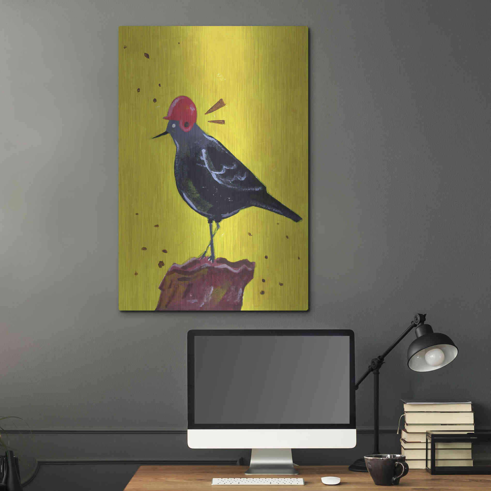 Luxe Metal Art 'Messenger Bird No. 3' by Robert Filiuta, Metal Wall Art,24x36