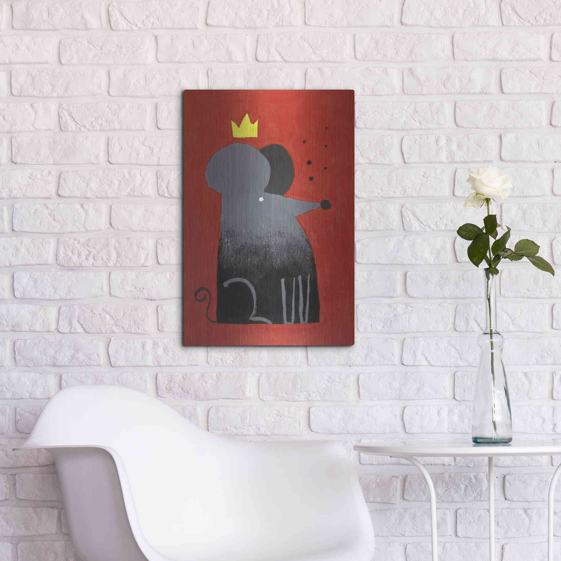 Luxe Metal Art 'The Swiss King' by Robert Filiuta, Metal Wall Art,16x24