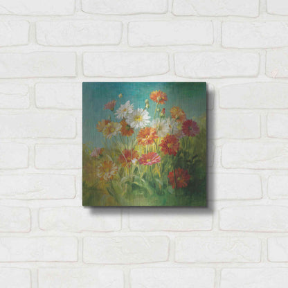 Luxe Metal Art 'Painted Daisies' by Danhui Nai, Metal Wall Art,12x12